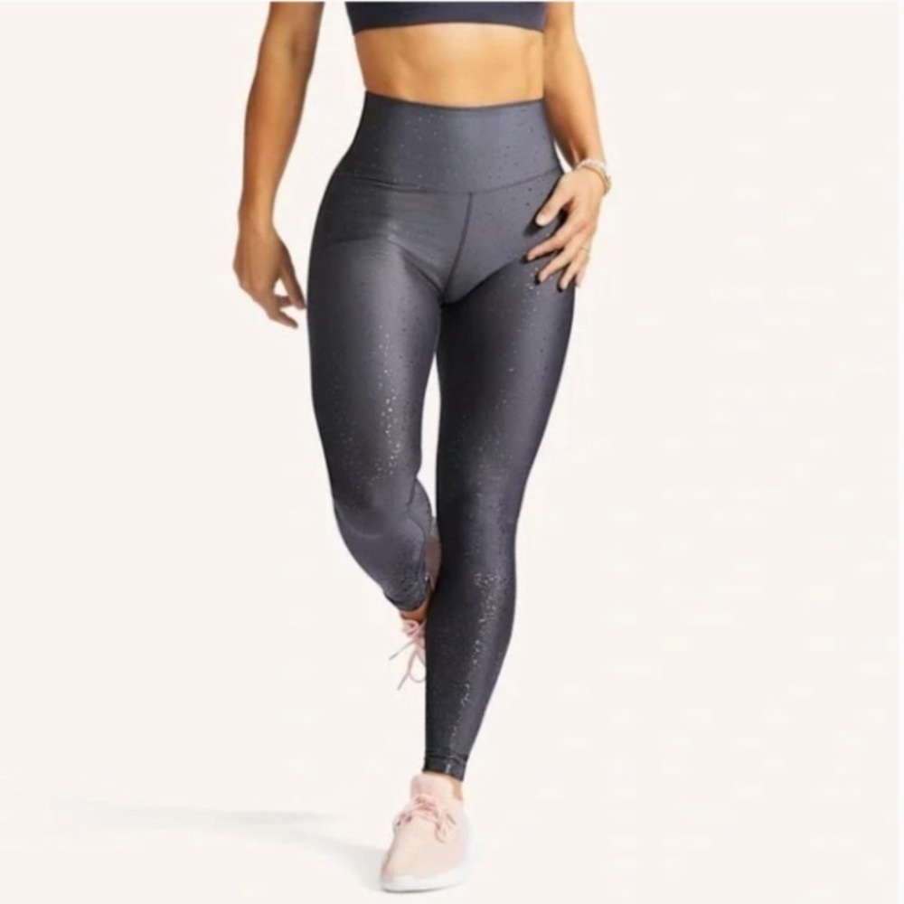 PELOTON | Show Up Gray Sparkle Leggings Sparkle Small